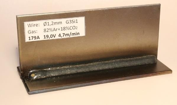 Carbon Steel welding using 82% Ar + 18% CO2